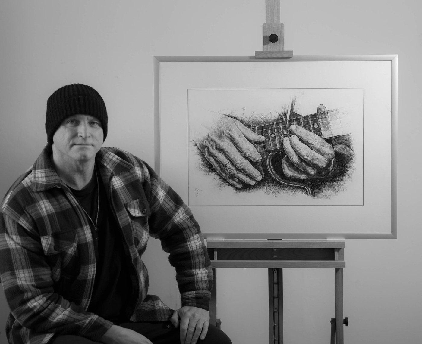 Martyn Dunn at his easel